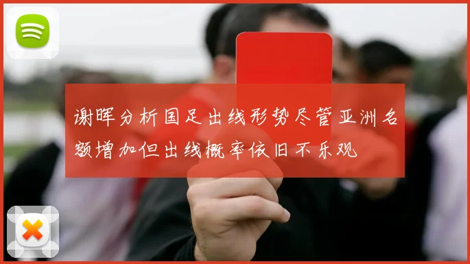 谢晖分析国足出线形势尽管亚洲名额增加但出线概率依旧不乐观